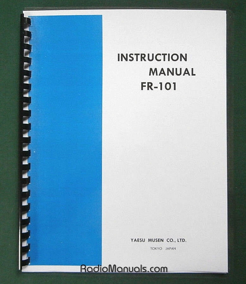 Yaesu FR-101 Instruction manual - Click Image to Close